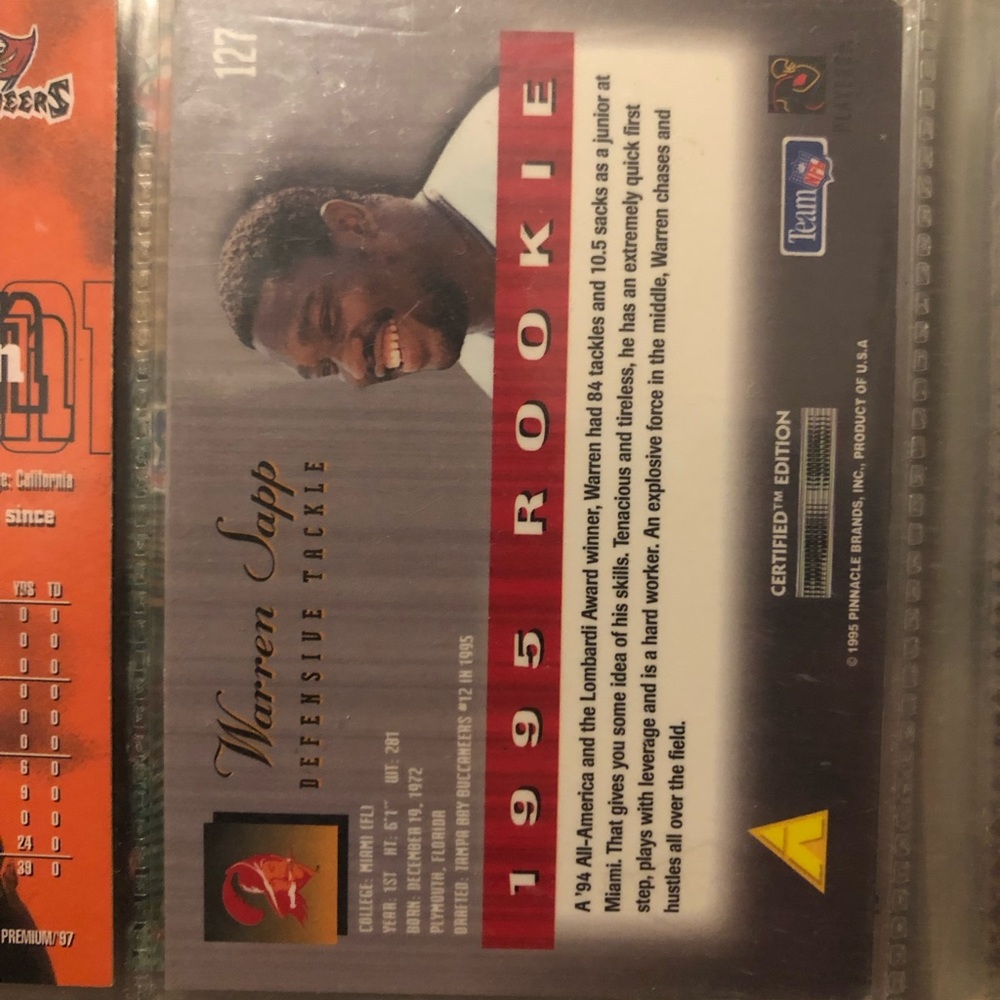 Warren Sapp Rookie Card - Picture 2 of 2